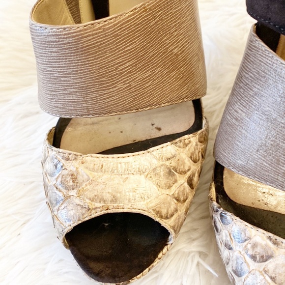 ALEXANDRE BIRMAN | Colorblock Snake print platform stilettos heels women size 8 - Picture 10 of 10